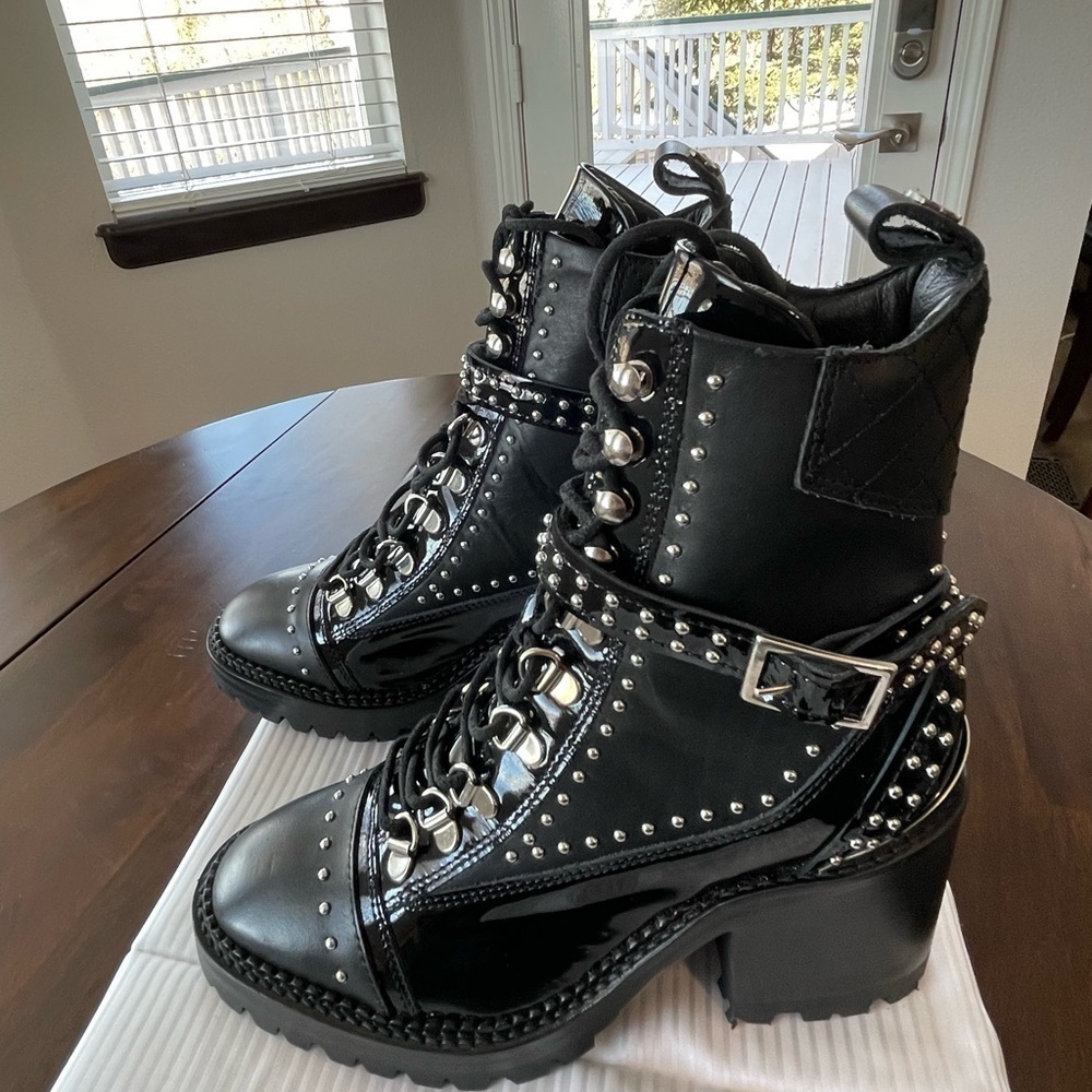 The Kooples. Studded accents leather combat boots. NWOT. Black. Never worn! - Picture 8 of 11